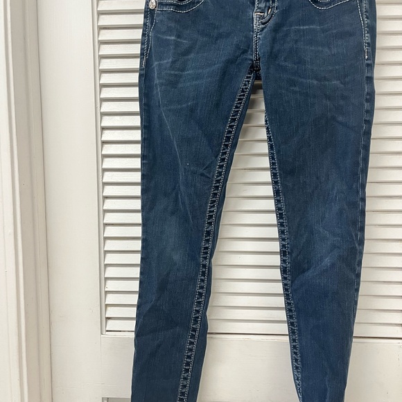 Miss Me Dark Blue Skinny Jeans with Silver Embellishments - Picture 3 of 3